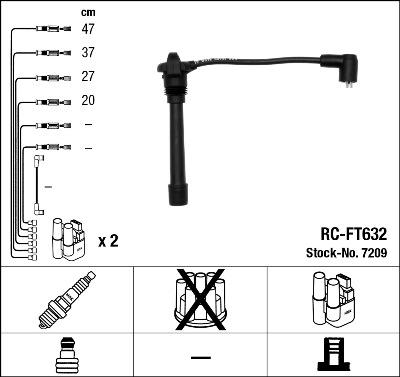 NGK 7209 - Комплект проводів запалювання avtolavka.club