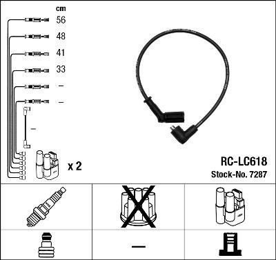 NGK 7287 - Комплект проводів запалювання avtolavka.club