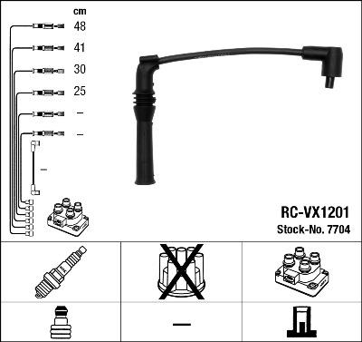 NGK 7704 - Комплект проводів запалювання avtolavka.club