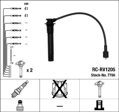 NGK 7706 - Комплект проводів запалювання avtolavka.club