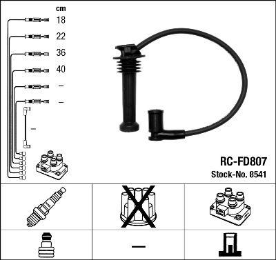NGK RC-FD807 - Комплект проводів запалювання avtolavka.club