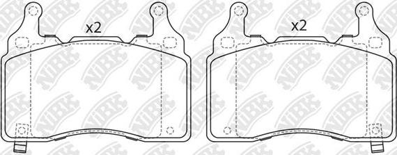 NiBK PN0813S - Комплект високоефективних гальмівних колодок avtolavka.club
