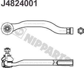 Nipparts J4824001 - Наконечник рульової тяги, кульовий шарнір avtolavka.club