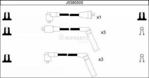 Nipparts J5380505 - Комплект проводів запалювання avtolavka.club