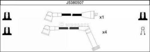 Nipparts J5380507 - Комплект проводів запалювання avtolavka.club