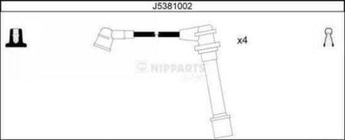 Nipparts J5381002 - Комплект проводів запалювання avtolavka.club