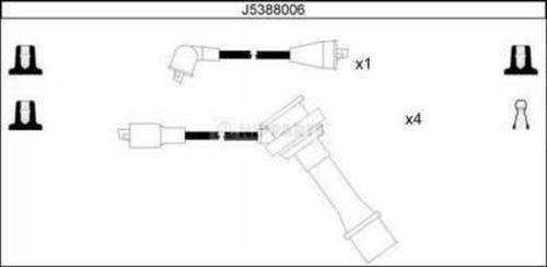 Nipparts J5388006 - Комплект проводів запалювання avtolavka.club