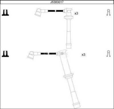 Nipparts J5383017 - Комплект проводів запалювання avtolavka.club