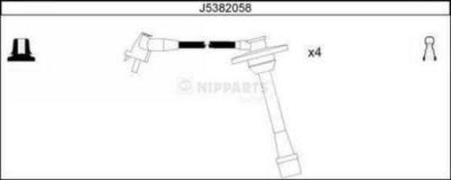 Nipparts J5382058 - Комплект проводів запалювання avtolavka.club