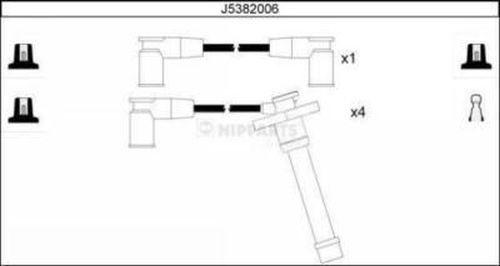 Nipparts J5382006 - Комплект проводів запалювання avtolavka.club