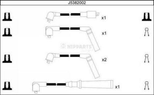 Nipparts J5382002 - Комплект проводів запалювання avtolavka.club