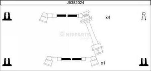 Nipparts J5382024 - Комплект проводів запалювання avtolavka.club