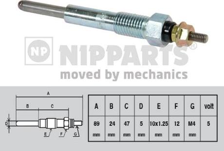 Nipparts J5719000 - Свічка розжарювання avtolavka.club