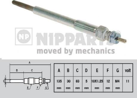 Nipparts J5710502 - Свічка розжарювання avtolavka.club