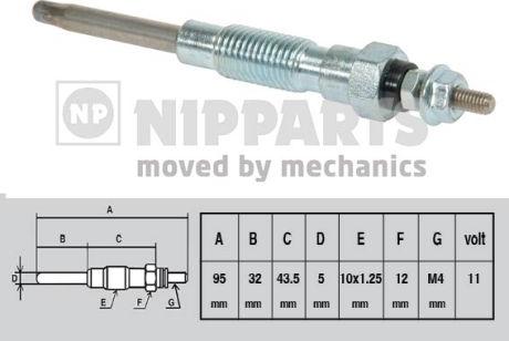 Nipparts J5712008 - Свічка розжарювання avtolavka.club