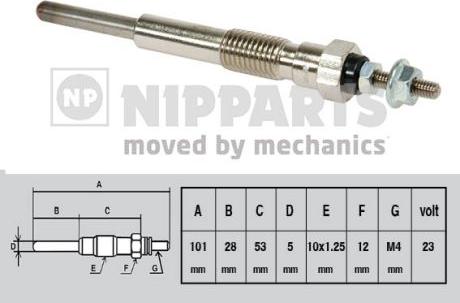 Nipparts J5712012 - Свічка розжарювання avtolavka.club