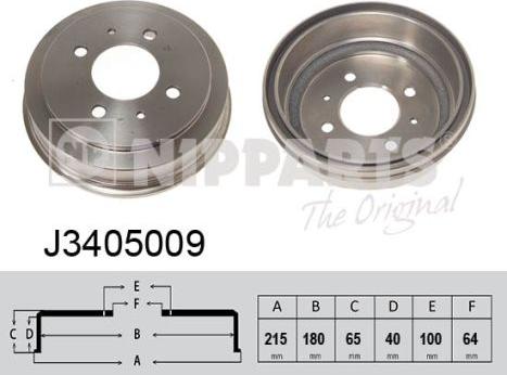 Nipparts J3405009 - Гальмівний барабан avtolavka.club