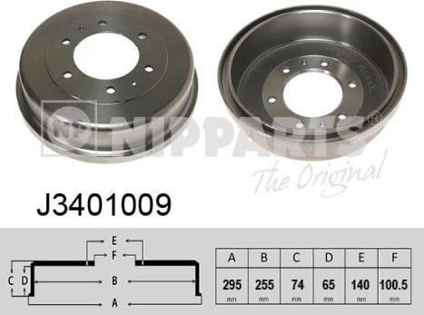 Nipparts J3401009 - Гальмівний барабан avtolavka.club