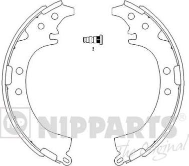 Nipparts J3502050 - Комплект гальм, барабанний механізм avtolavka.club