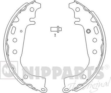 Nipparts J3502071 - Комплект гальм, барабанний механізм avtolavka.club