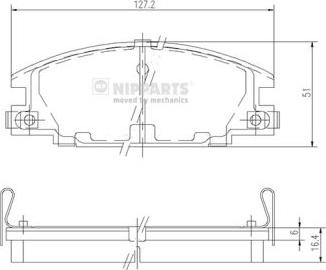 Nipparts J3609004 - Гальмівні колодки, дискові гальма avtolavka.club