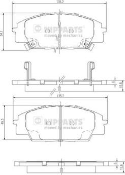 Nipparts J3604055 - Гальмівні колодки, дискові гальма avtolavka.club