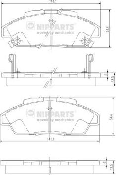 Nipparts J3604052 - Гальмівні колодки, дискові гальма avtolavka.club