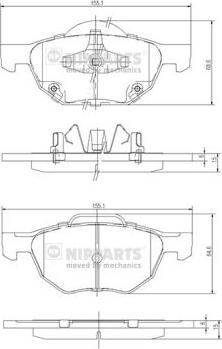 Nipparts J3604064 - Гальмівні колодки, дискові гальма avtolavka.club