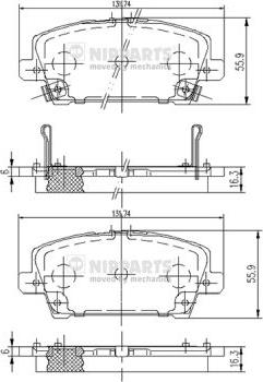 Nipparts J3604065 - Гальмівні колодки, дискові гальма avtolavka.club