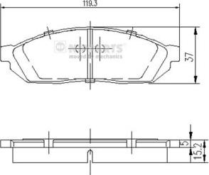 Ashuki K012-01 - Гальмівні колодки, дискові гальма avtolavka.club