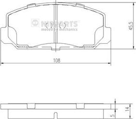 Nipparts J3604006 - Гальмівні колодки, дискові гальма avtolavka.club