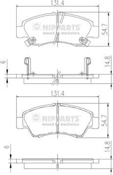 Nipparts J3604034 - Гальмівні колодки, дискові гальма avtolavka.club