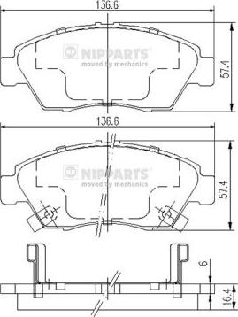 Nipparts J3604033 - Гальмівні колодки, дискові гальма avtolavka.club