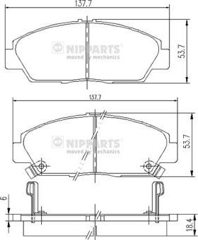 Nipparts J3604037 - Гальмівні колодки, дискові гальма avtolavka.club