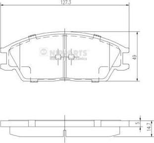 Nipparts J3604020 - Гальмівні колодки, дискові гальма avtolavka.club