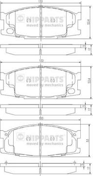 Nipparts J3605044 - Гальмівні колодки, дискові гальма avtolavka.club