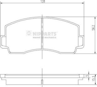 Nipparts J3605002 - Гальмівні колодки, дискові гальма avtolavka.club