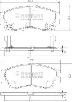 Nipparts J3605029 - Гальмівні колодки, дискові гальма avtolavka.club