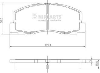 Nipparts J3605025 - Гальмівні колодки, дискові гальма avtolavka.club