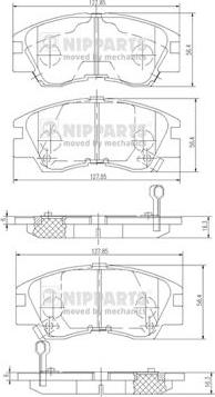 Nipparts J3605027 - Гальмівні колодки, дискові гальма avtolavka.club