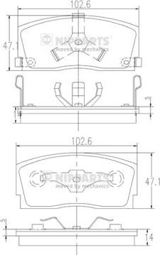 Nipparts J3606006 - Гальмівні колодки, дискові гальма avtolavka.club