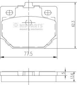 Nipparts J3606000 - Гальмівні колодки, дискові гальма avtolavka.club