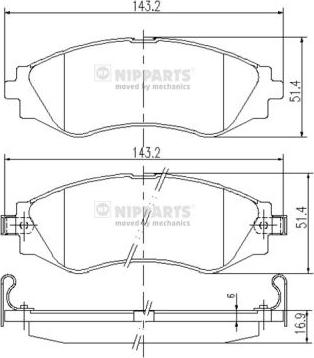 Nipparts J3600902 - Гальмівні колодки, дискові гальма avtolavka.club