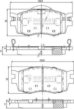 Nipparts J3600542 - Гальмівні колодки, дискові гальма avtolavka.club