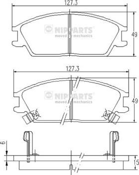 Nipparts J3600515 - Гальмівні колодки, дискові гальма avtolavka.club