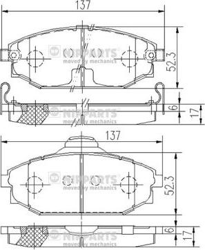 Nipparts J3600523 - Гальмівні колодки, дискові гальма avtolavka.club