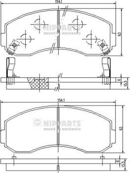 Nipparts J3600101 - Гальмівні колодки, дискові гальма avtolavka.club