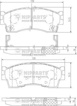 Nipparts J3600308 - Гальмівні колодки, дискові гальма avtolavka.club