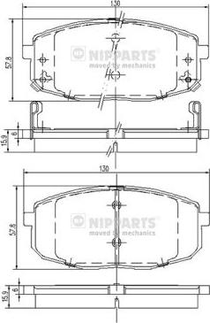 Nipparts J3600319 - Гальмівні колодки, дискові гальма avtolavka.club