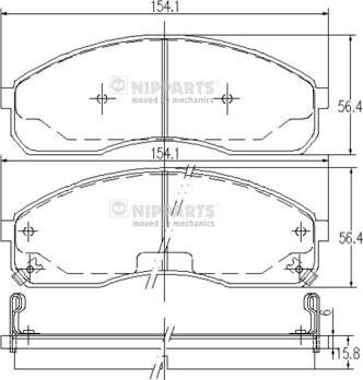 Nipparts J3600310 - Гальмівні колодки, дискові гальма avtolavka.club